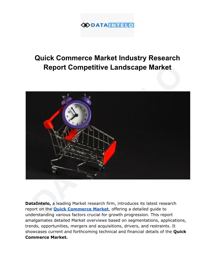 quick commerce market industry research report n.w