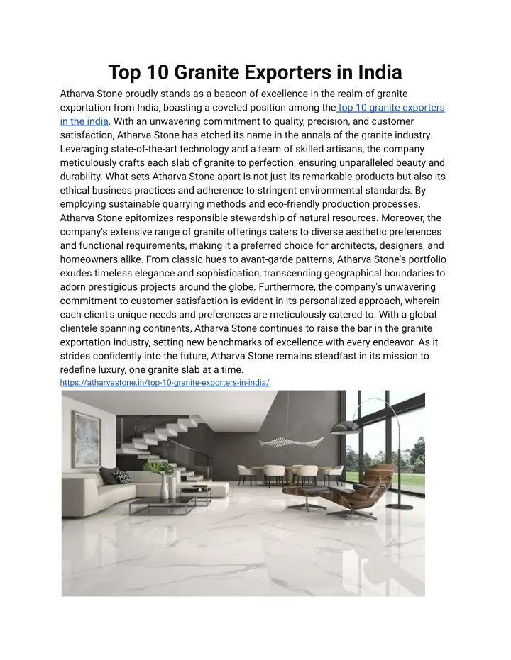 top 10 granite exporters in india atharva stone n.w
