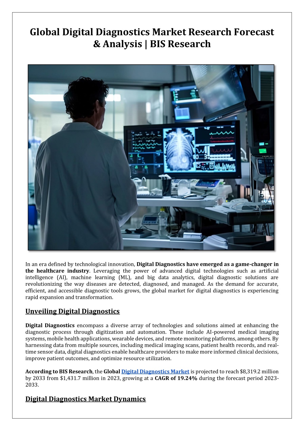 global digital diagnostics market research l.w