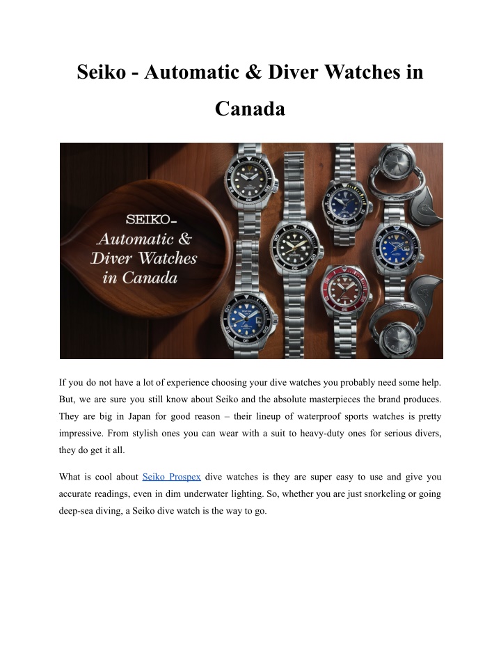 seiko automatic diver watches in n.w