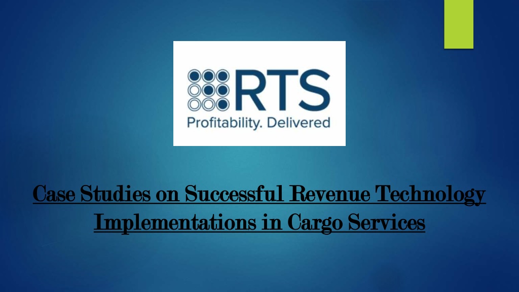 case studies on successful revenue technology l.w