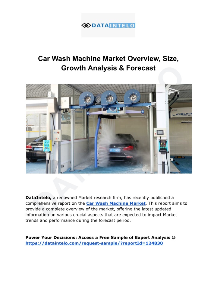 car wash machine market overview size growth n.w