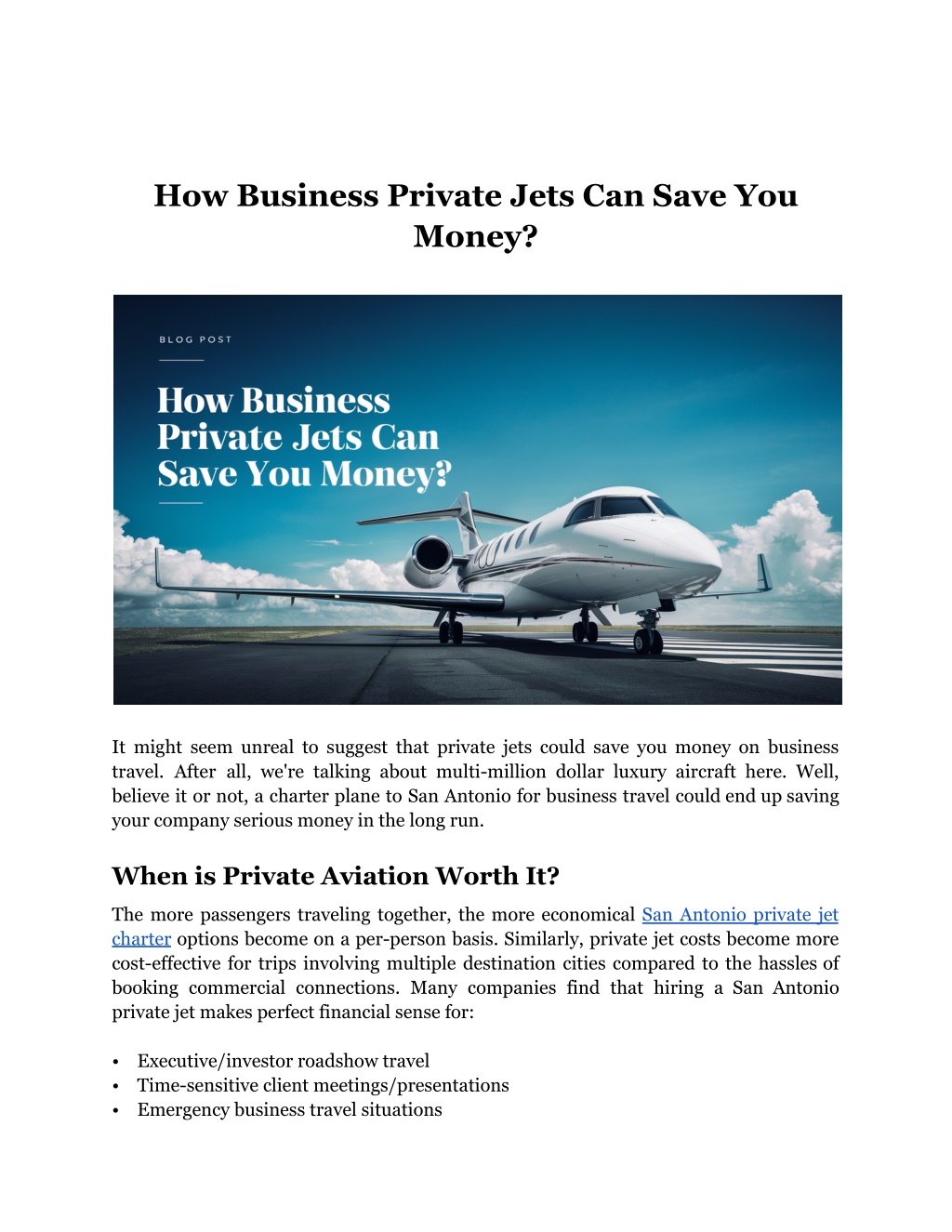 how business private jets can save you money l.w