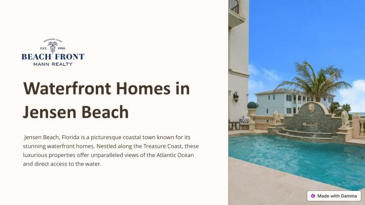 Waterfront Homes in Jensen Beach