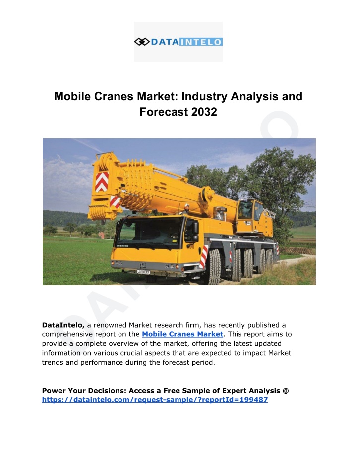mobile cranes market industry analysis n.w