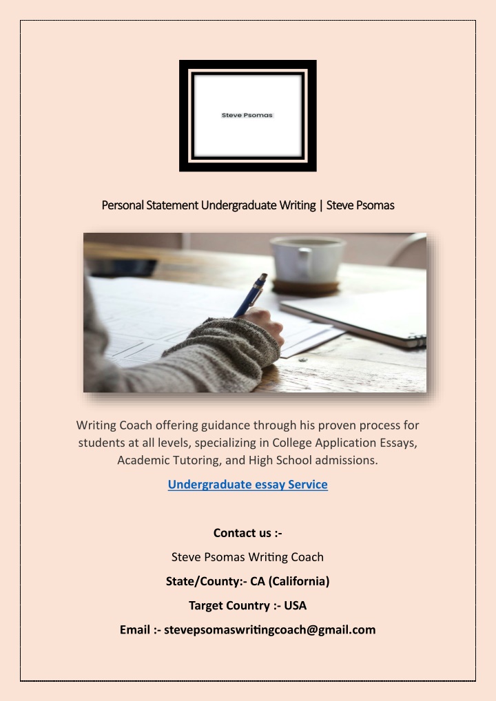 personal statement undergraduate writing personal n.w