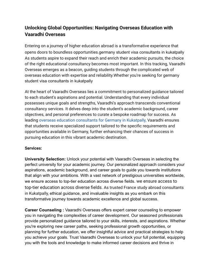 unlocking global opportunities navigating n.w