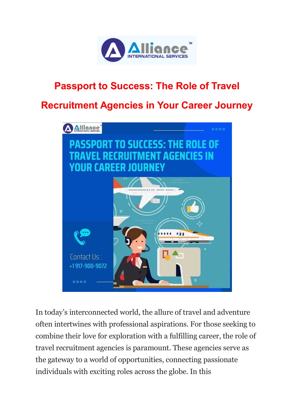 passport to success the role of travel l.w