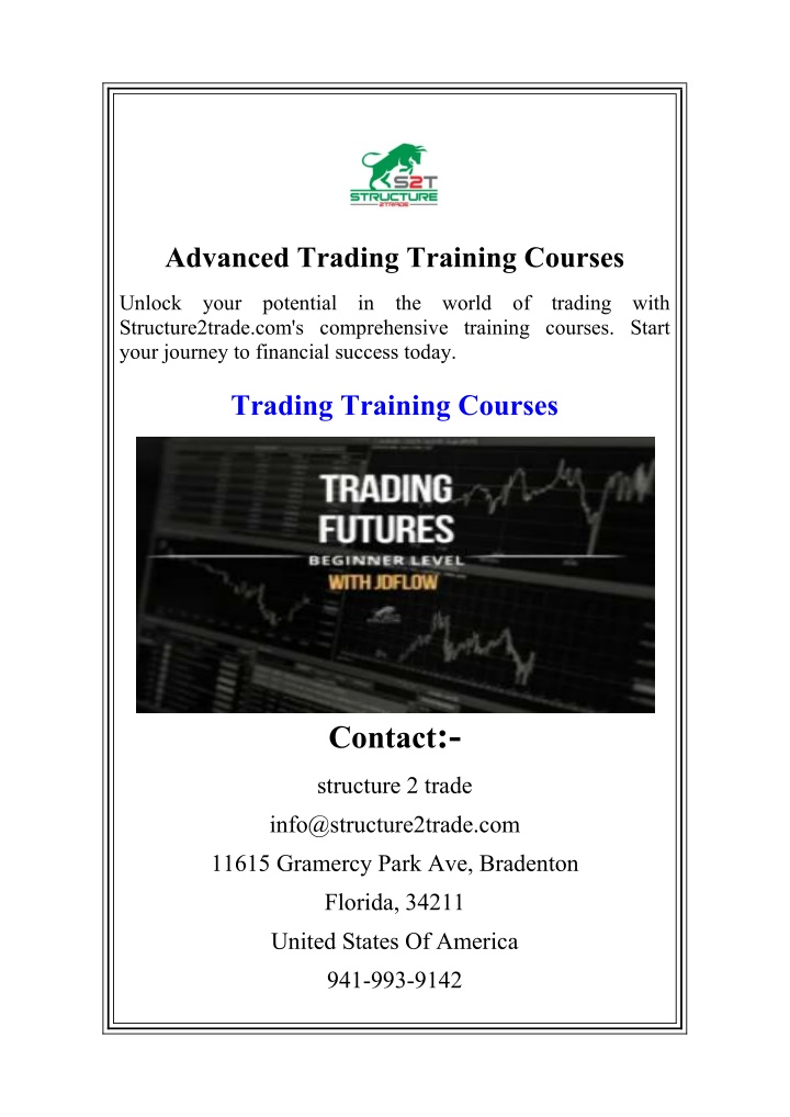 advanced trading training courses n.w