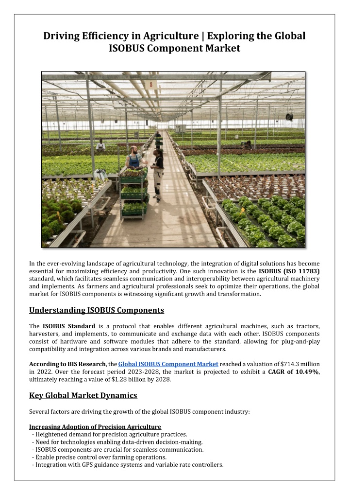 driving efficiency in agriculture exploring n.w