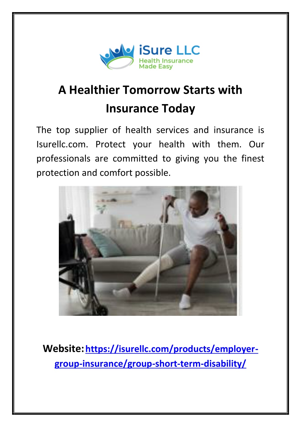 a healthier tomorrow starts with insurance today l.w