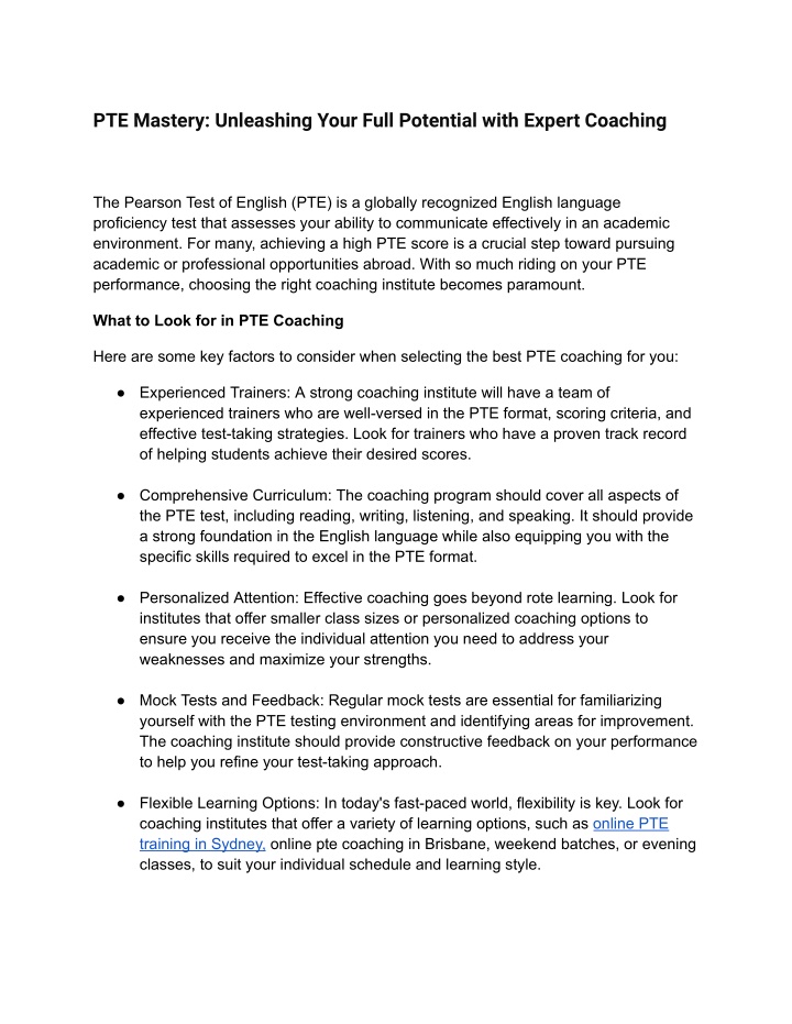 pte mastery unleashing your full potential with n.w