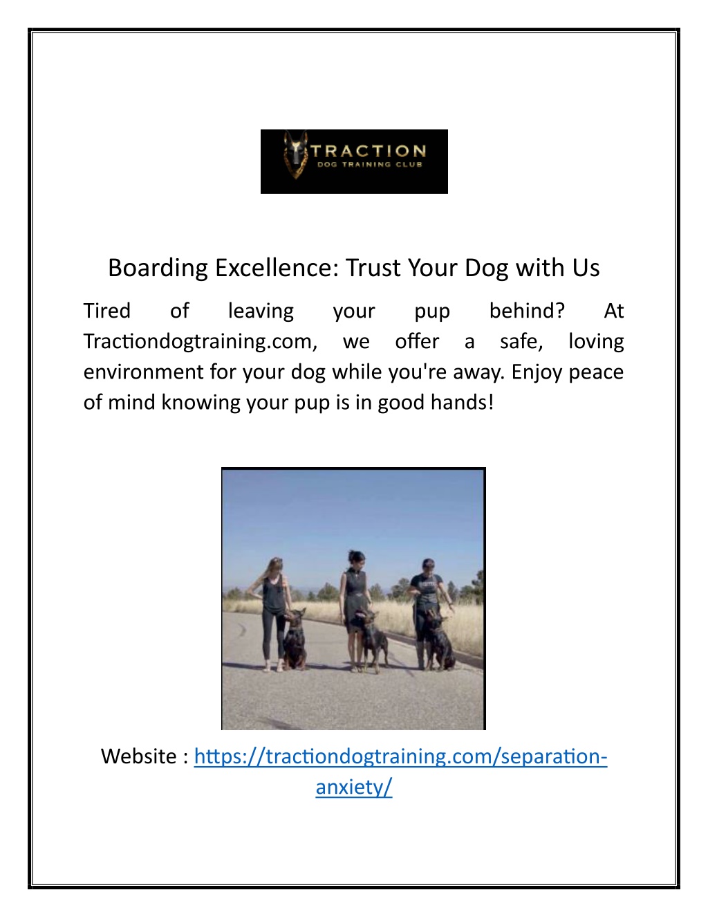 boarding excellence trust your dog with us l.w