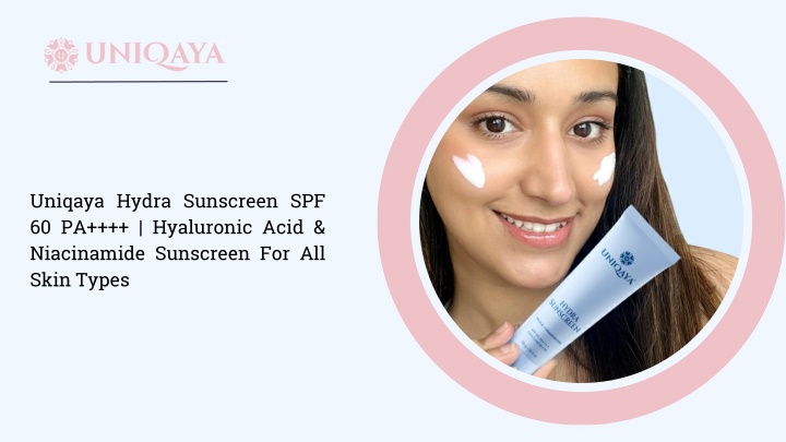 uniqaya hydra sunscreen spf 60 pa hyaluronic acid n.w