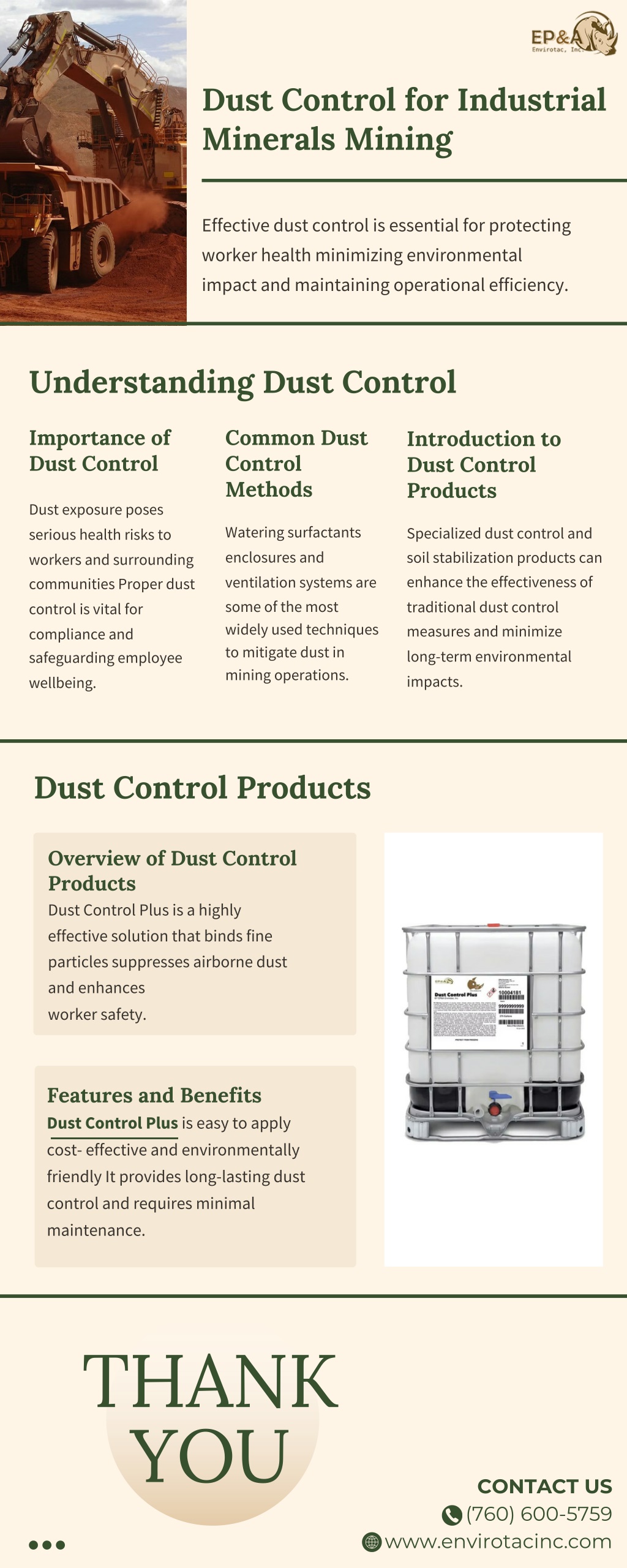 dust control for industrial minerals mining l.w