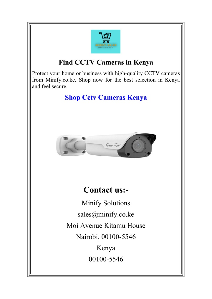 find cctv cameras in kenya n.w