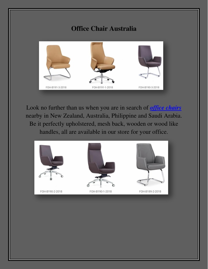office chair australia n.w