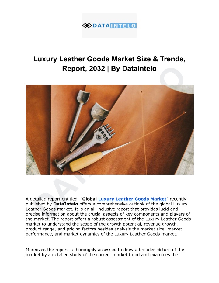 luxury leather goods market size trends report n.w