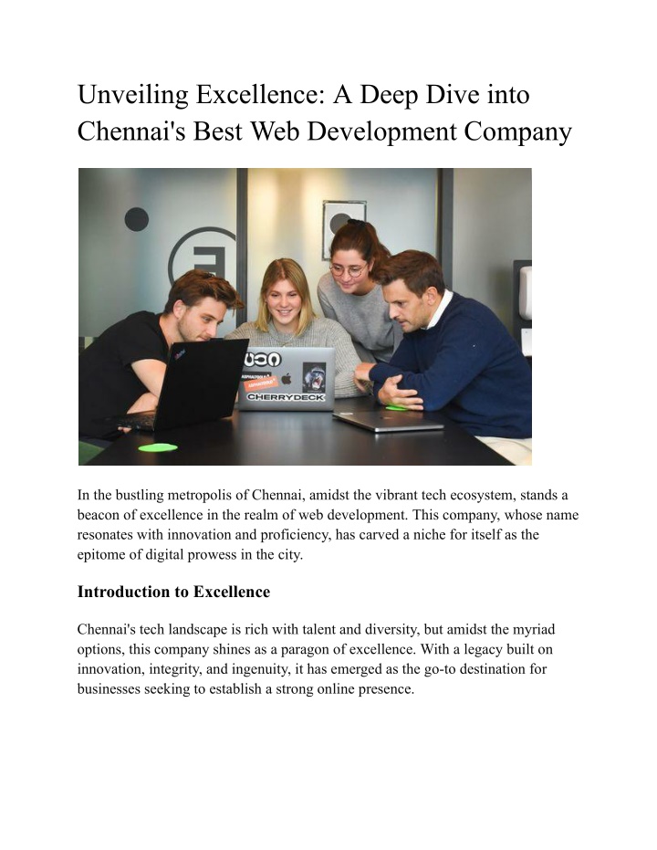 unveiling excellence a deep dive into chennai n.w