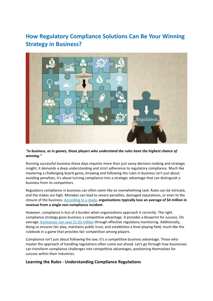 how regulatory compliance solutions can be your n.w