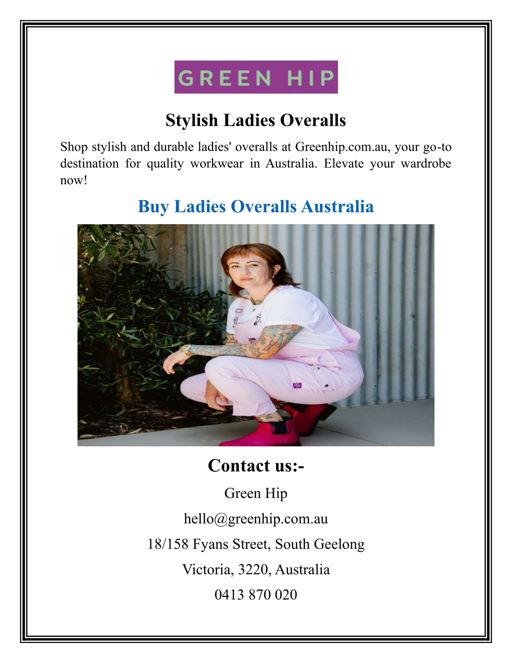 stylish ladies overalls l.w