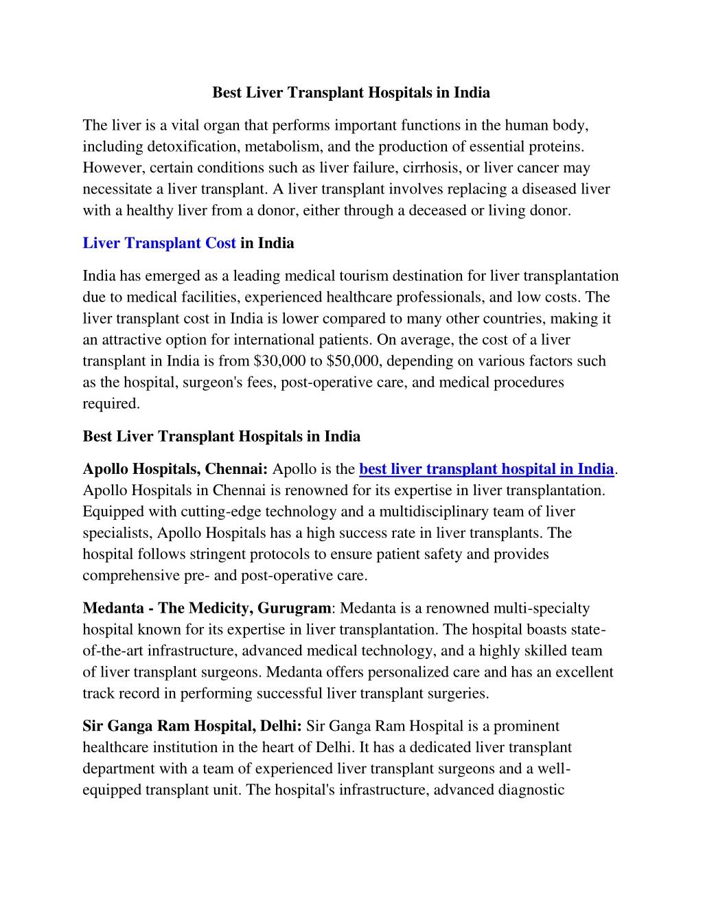 best liver transplant hospitals in india l.w