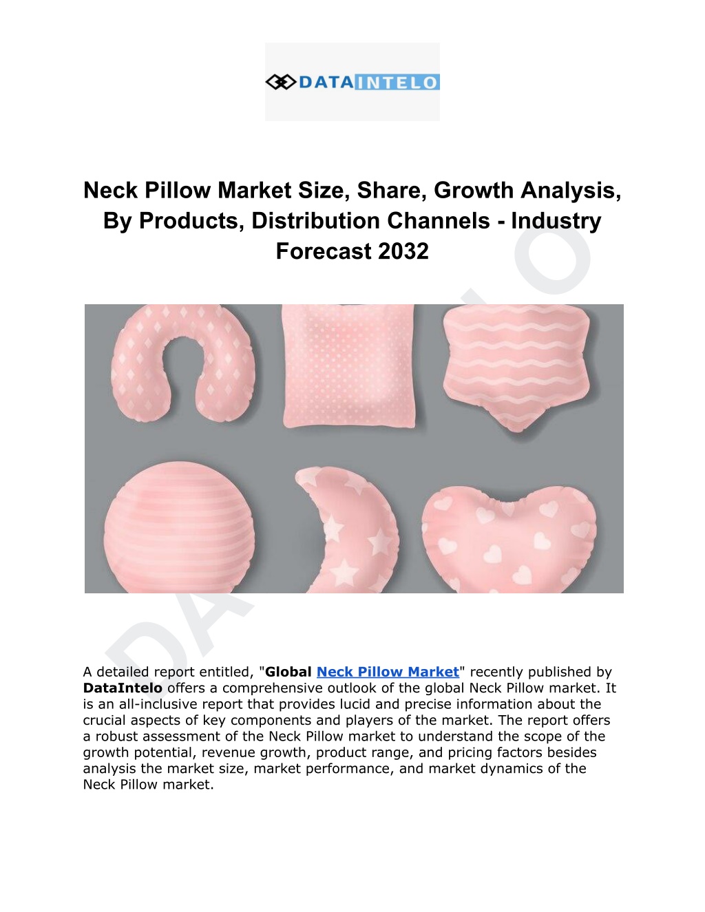 neck pillow market size share growth analysis l.w