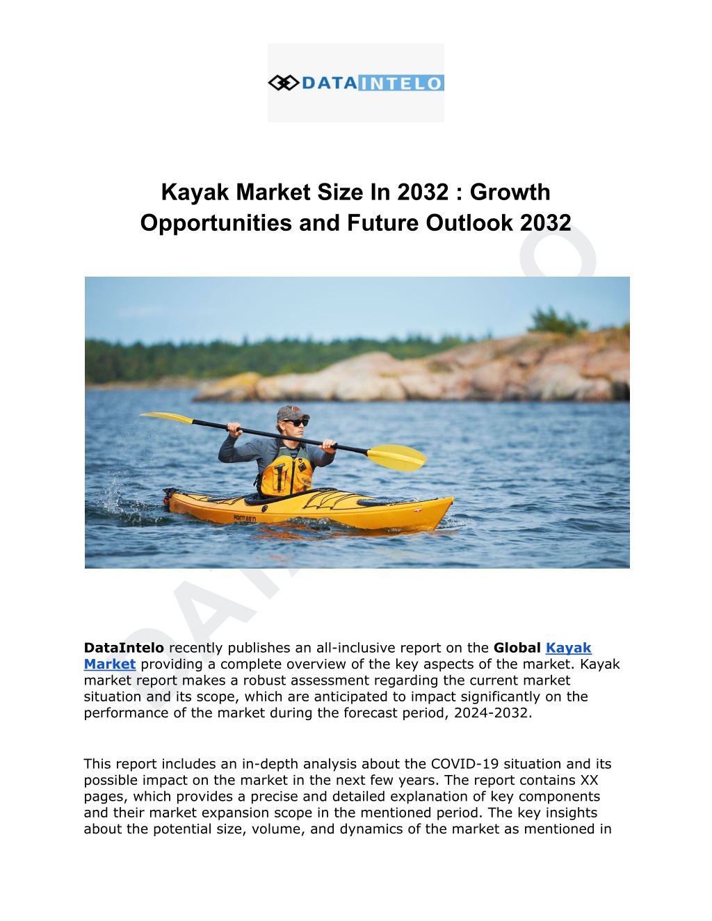 kayak market size in 2032 growth opportunities l.w
