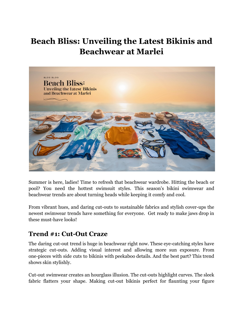 beach bliss unveiling the latest bikinis l.w