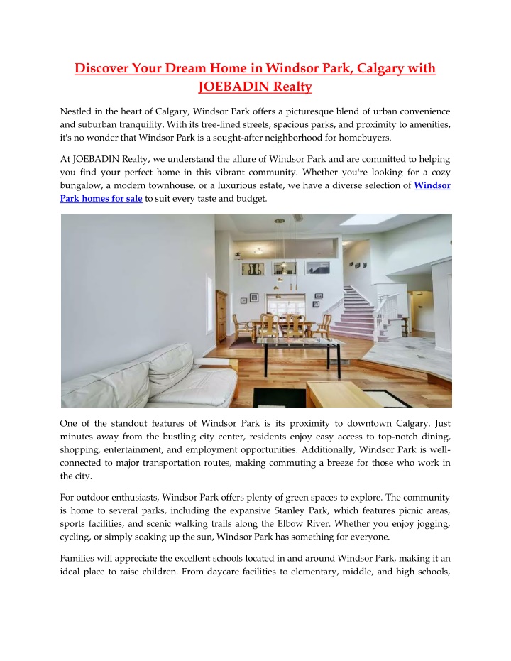 discover your dream home in windsor park calgary n.w