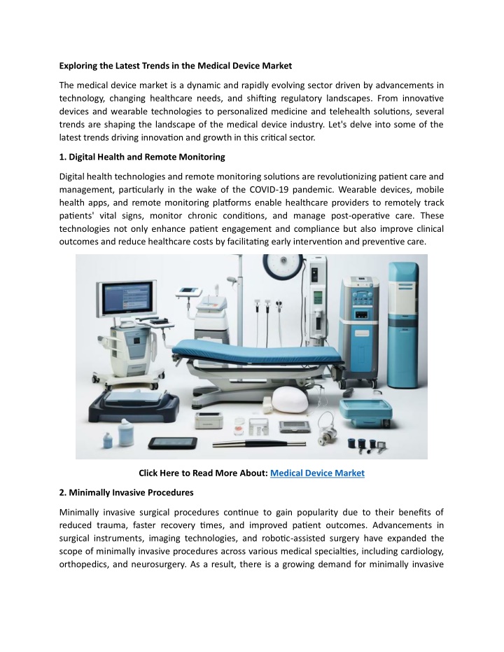 exploring the latest trends in the medical device n.w