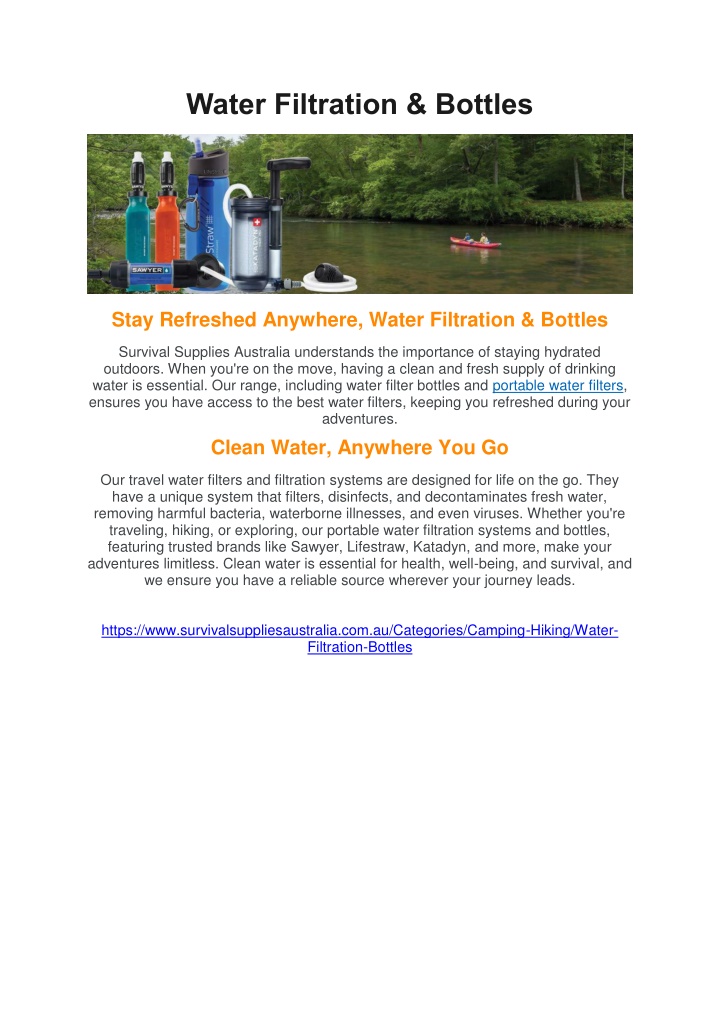 water filtration bottles n.w