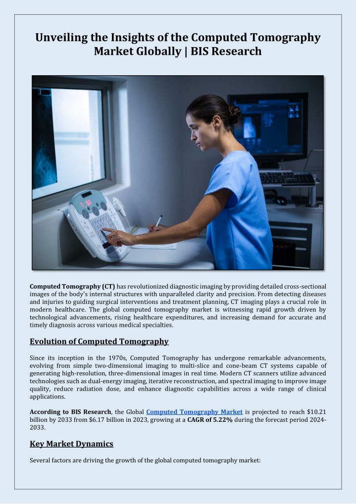 unveiling the insights of the computed tomography n.w