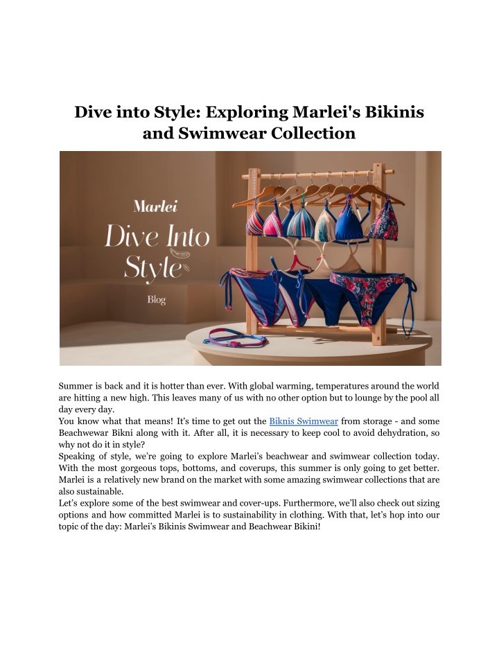 dive into style exploring marlei s bikinis n.w