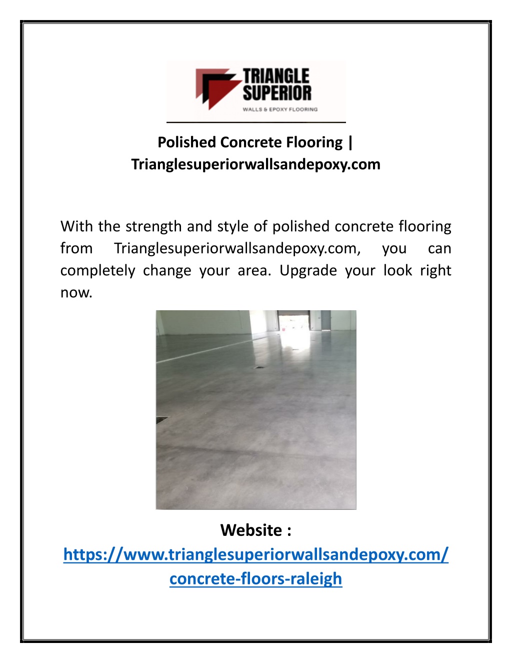 polished concrete flooring l.w