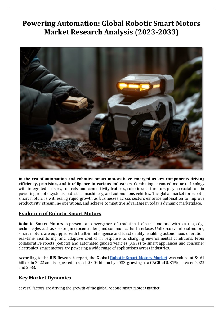 powering automation global robotic smart motors n.w