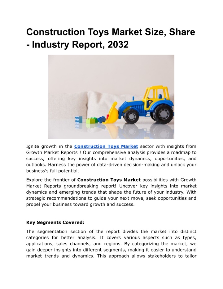 construction toys market size share industry n.w