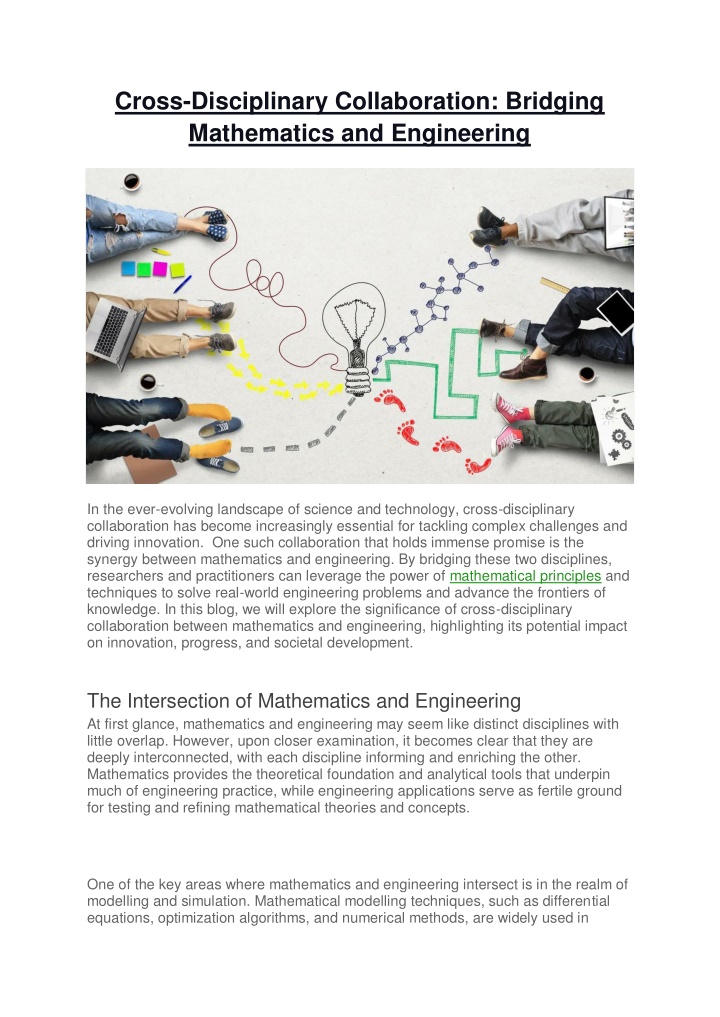 cross disciplinary collaboration bridging n.w