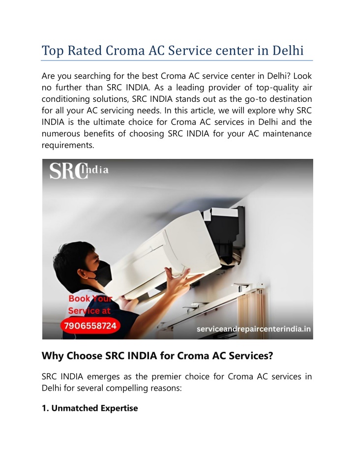 top rated croma ac service center in delhi n.w