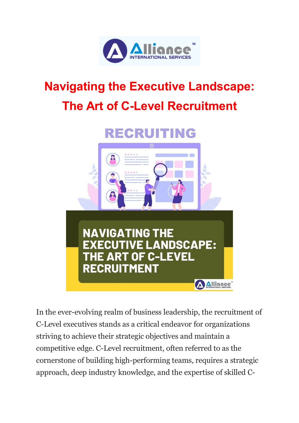 navigating the executive landscape l.w