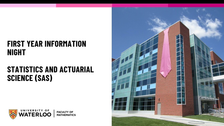 First Year Information Night for Statistics and Actuarial Science (SAS)