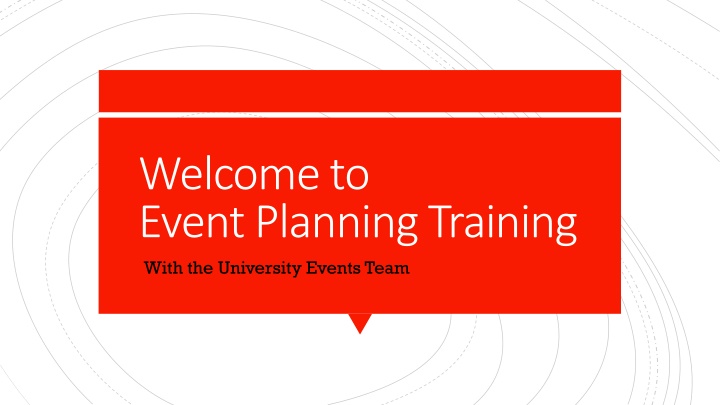 University Events Team - Event Planning Training