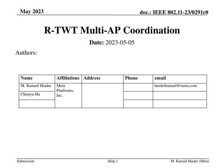 Enhancing R-TWT with Multi-AP Coordination in IEEE 802.11 Networks