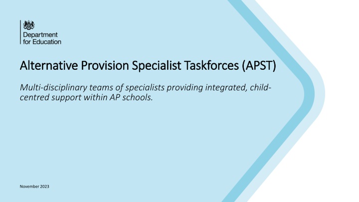 Enhancing Support for Children in Alternative Provision Schools through APST Taskforces