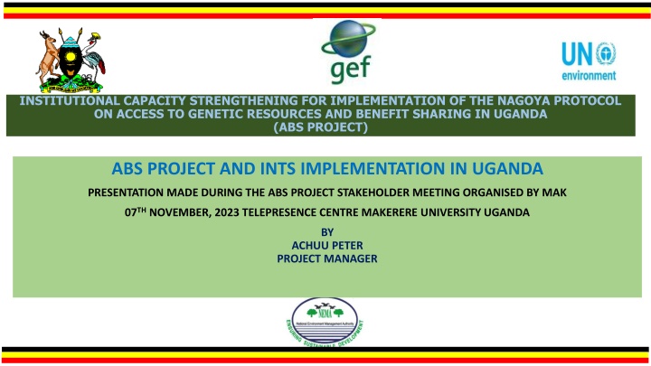 Strengthening Institutional Capacity for Nagoya Protocol Implementation in Uganda