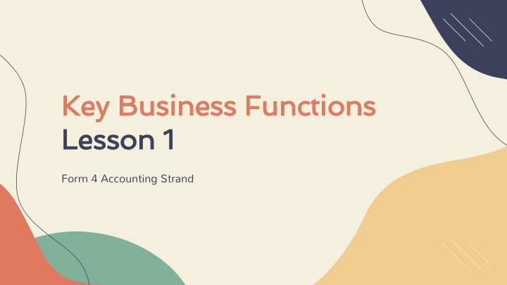 Key Business Functions