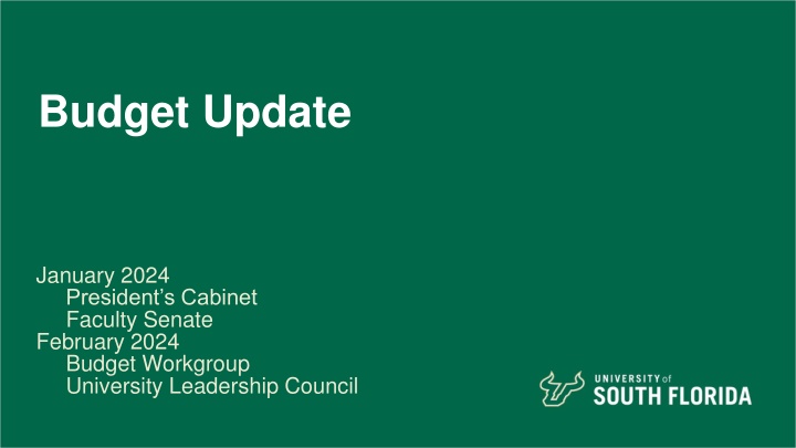 Budget Update