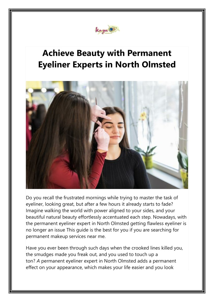 achieve beauty with permanent eyeliner experts n.w
