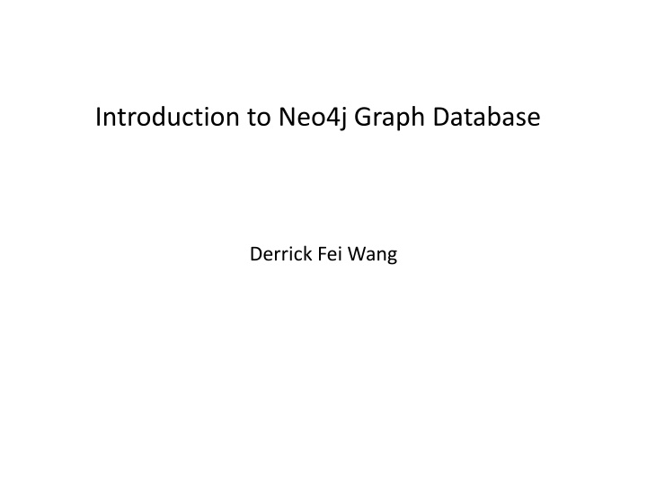 Neo4j Graph Database Fundamentals