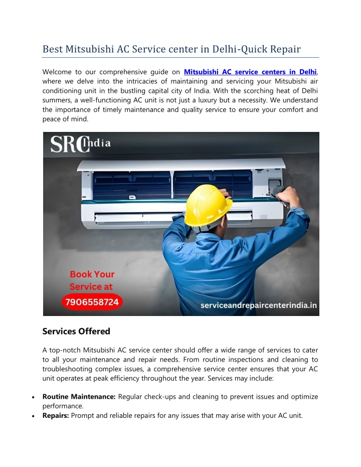 best mitsubishi ac service center in delhi quick n.w
